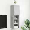 Image de vidaXL Meuble TV avec lumières LED gris béton 30,5x30x102 cm