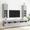 Image de vidaXL Meubles TV avec lumières LED 2 pcs gris béton 30,5x30x102 cm