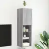 Image de vidaXL Meuble TV avec lumières LED sonoma gris 30,5x30x102 cm