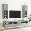 Image de vidaXL Meubles TV avec lumières LED 2 pcs sonoma gris 30,5x30x102 cm