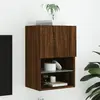 Image de vidaXL Meuble TV avec lumières LED chêne marron 40,5x30x60 cm