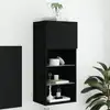 Image de vidaXL Meuble TV avec lumières LED noir 40,5x30x90 cm