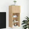 Image de vidaXL Meuble TV avec lumières LED chêne sonoma 40,5x30x90 cm
