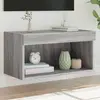 Image de vidaXL Meuble TV avec lumières LED sonoma gris 60x30x30 cm