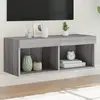 Image de vidaXL Meuble TV avec lumières LED sonoma gris 80x30x30 cm