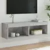 Image de vidaXL Meuble TV avec lumières LED gris béton 100x30x30 cm