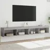 Image de vidaXL Meubles TV avec lumières LED 2 pcs sonoma gris 100x30x30 cm