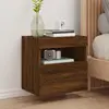 Image de vidaXL Meuble TV mural avec lumières LED chêne marron 40x30x40 cm