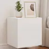 Image de vidaXL Meubles TV muraux avec lumières LED 2 pcs blanc 40,5x35x40 cm
