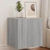 Image de vidaXL Meuble TV mural avec lumières LED sonoma gris 40,5x35x40 cm