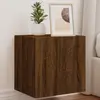 Image de vidaXL Meuble TV mural avec lumières LED chêne marron 40,5x35x40 cm