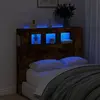 Image de vidaXL Tête de lit à LED chêne fumé 120x18,5x103,5cm bois d'ingénierie