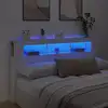 Image de vidaXL Tête de lit à LED blanc 180x18,5x103,5 cm bois d'ingénierie