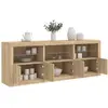 Image de vidaXL Buffet avec lumières LED chêne sonoma 181,5x37x67 cm