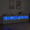Image de vidaXL Buffet avec lumières LED blanc 283x37x67 cm