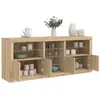 Image de vidaXL Buffet avec lumières LED chêne sonoma 162x37x67 cm