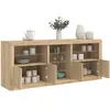 Image de vidaXL Buffet avec lumières LED chêne sonoma 181,5x37x67 cm