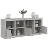 Image de vidaXL Buffet avec lumières LED sonoma gris 164x37x67 cm