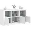 Image de vidaXL Buffet avec lumières LED blanc 123x37x67 cm