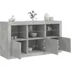 Image de vidaXL Buffet avec lumières LED gris béton 123x37x67 cm