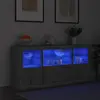 Image de vidaXL Buffet avec lumières LED sonoma gris 142,5x37x67 cm
