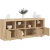 Image de vidaXL Buffet avec lumières LED chêne sonoma 163x37x67 cm