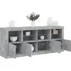 Image de vidaXL Buffet avec lumières LED gris béton 163x37x67 cm