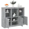 Image de vidaXL Buffets avec lumières LED 3 pcs gris béton bois d'ingénierie