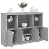 Image de vidaXL Buffets avec lumières LED 3 pcs gris béton bois d'ingénierie