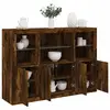 Image de vidaXL Buffets avec lumières LED 3 pcs chêne fumé bois d'ingénierie