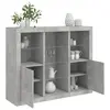 Image de vidaXL Buffets avec lumières LED 3 pcs gris béton bois d'ingénierie