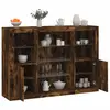 Image de vidaXL Buffets avec lumières LED 3 pcs chêne fumé bois d'ingénierie