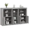 Image de vidaXL Buffet avec lumières LED sonoma gris 162x37x100 cm