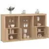Image de vidaXL Buffet avec lumières LED chêne sonoma 181,5x37x100 cm