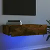 Image de vidaXL Meuble TV avec éclairage LED chêne fumé 60x35x15,5 cm