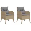 Image de vidaXL Chaises de jardin avec coussins lot de 2 mélange beige rotin