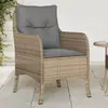 Image de vidaXL Chaises de jardin avec coussins lot de 2 mélange beige rotin