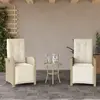 Image de vidaXL Chaises inclinables de jardin lot de 2 avec repose-pied rotin