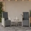 Image de vidaXL Chaises inclinables de jardin lot de 2 avec repose-pied rotin