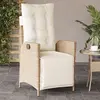 Image de vidaXL Chaise inclinable de jardin et repose-pied beige résine tressée