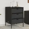 Image de vidaXL Armoire de rangement de jardin noir 55x59x80 cm résine tressée