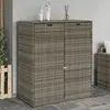 Image de vidaXL Armoire de rangement de jardin gris 105x55x113cm résine tressée