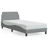 Image de vidaXL Cadre de lit Dover gris clair 80x200 cm tissu