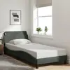 Image de vidaXL Cadre de lit Dover gris foncé 80x200 cm tissu