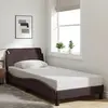 Image de vidaXL Cadre de lit Dover marron foncé 80x200 cm tissu