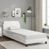 Image de vidaXL Cadre de lit Dover blanc 80x200 cm similicuir