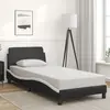 Image de vidaXL Cadre de lit Dover noir et blanc 80x200 cm similicuir