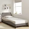 Image de vidaXL Cadre de lit avec tête de lit Dover taupe 90x190cm tissu