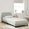 Image de vidaXL Cadre de lit Dover gris clair 90x190 cm velours