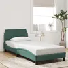 Image de vidaXL Cadre de lit Dover vert foncé 90x190 cm velours